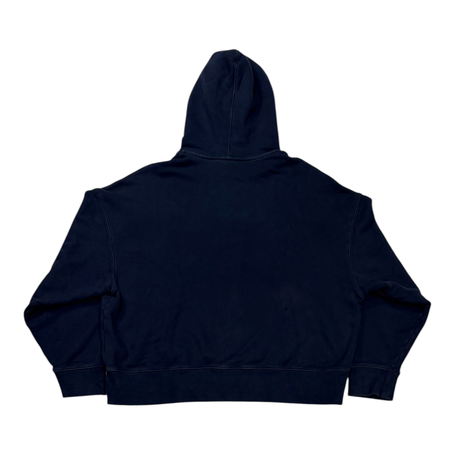 Palm Angels Bear Print Sprayed Logo Hoodie Navy Blue/Brown