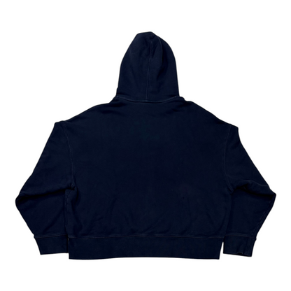 Palm Angels Bear Print Sprayed Logo Hoodie Navy Blue/Brown