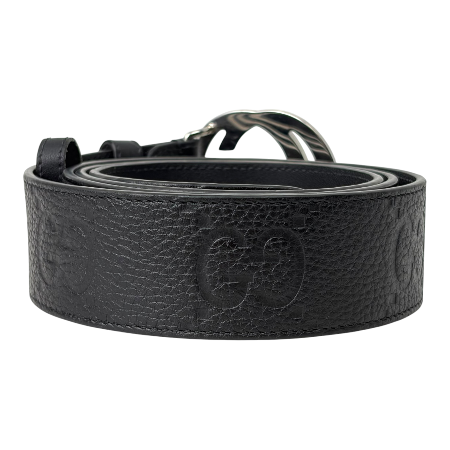 Gucci Interlocking G Buckle Wide Belt Black