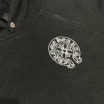 Chrome Hearts Horseshoe Logo Fleece Hoodie Black