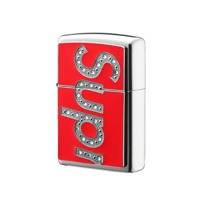 Supreme Swarovski Zippo Red