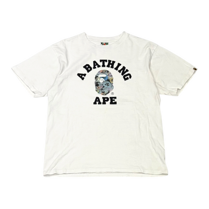 BAPE Floral Camo College Tee Tee White