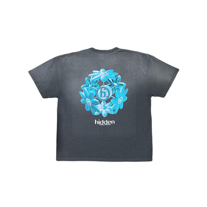 Hidden NY Bio Flowers Tee Washed Black
