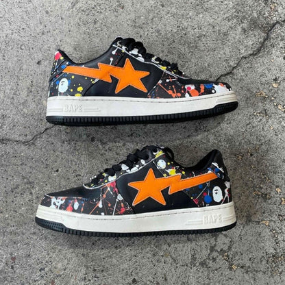 A Bathing Ape Bape Sta Paint Splatter Black
