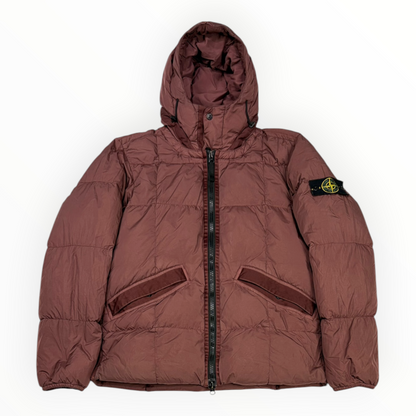 Stone Island Garment Dyed Crinkle NY Down Jacket Burgundy