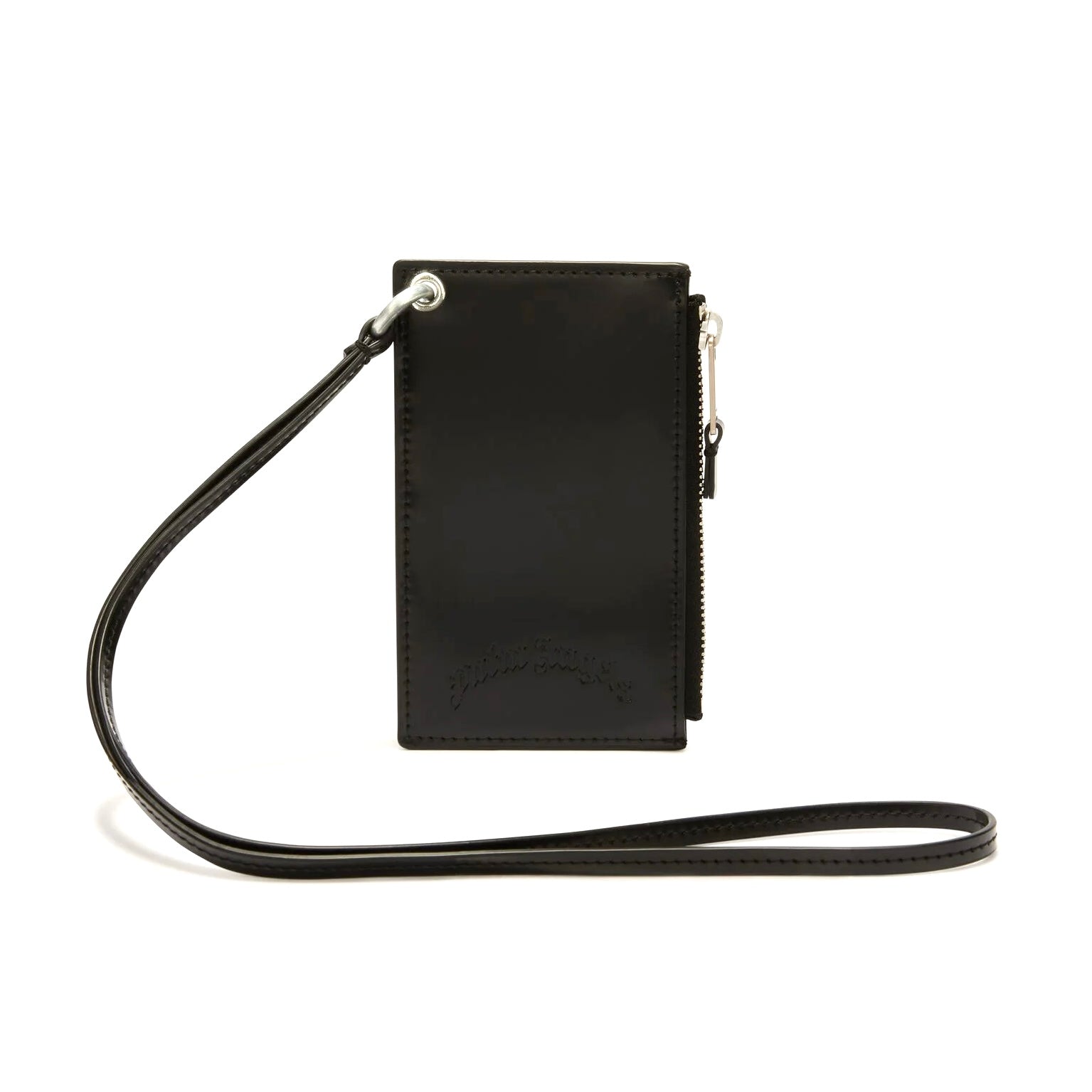 Palm Angels Shiny Curved Neck Card Holder Black