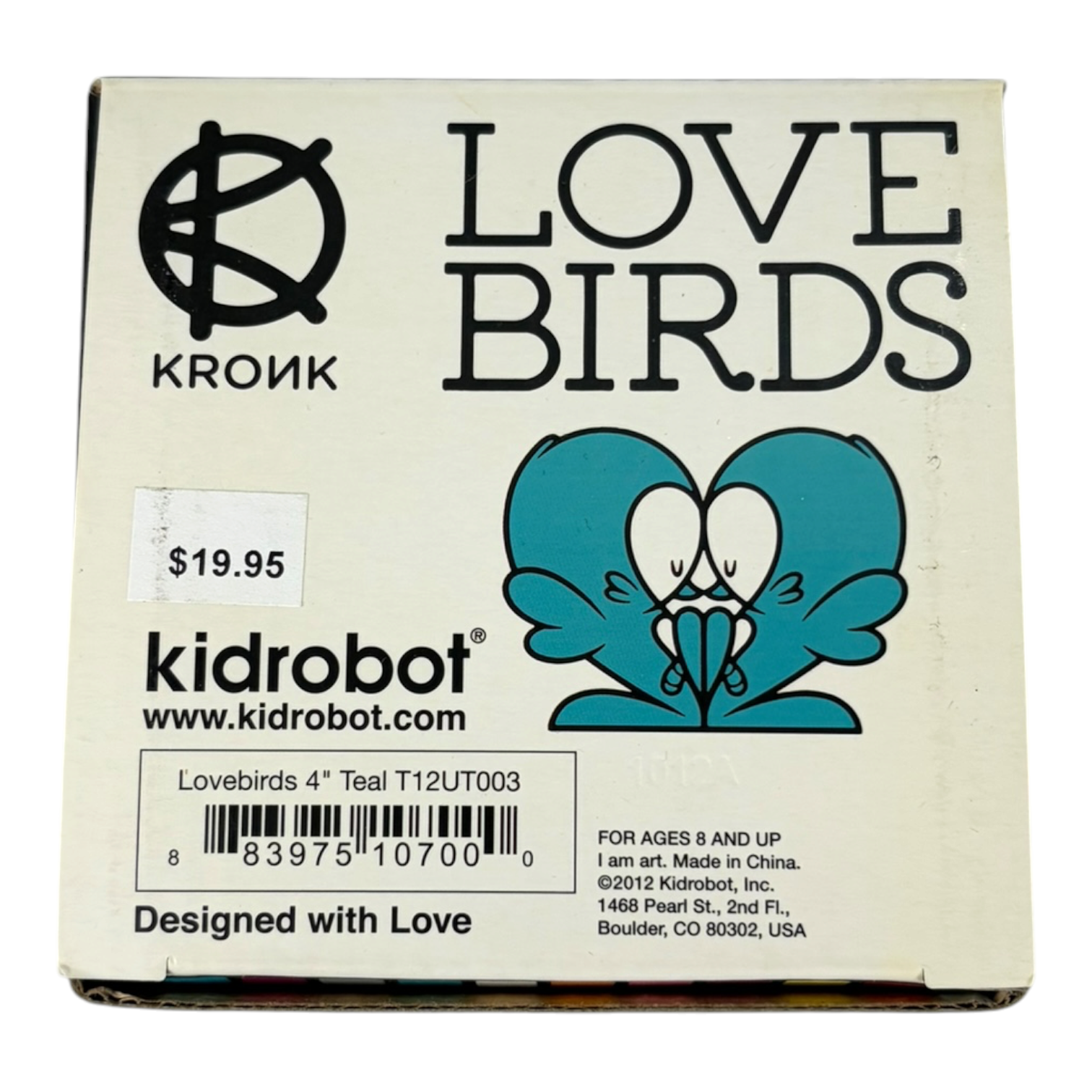 Kidrobot x KRONK Love Bird Teal 4" Vinyl Figure