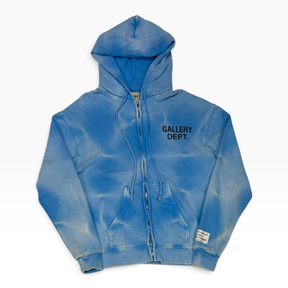 Gallery Dept. Sun Faded Zip Up Hoodie Blue