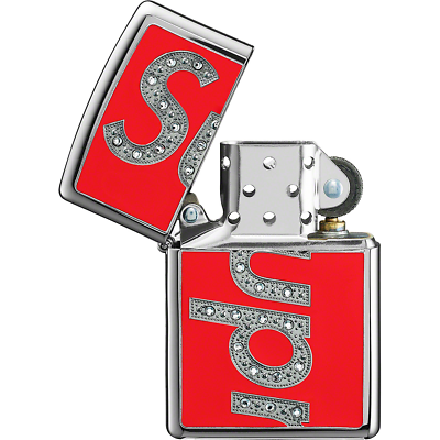 Supreme Swarovski Zippo Red