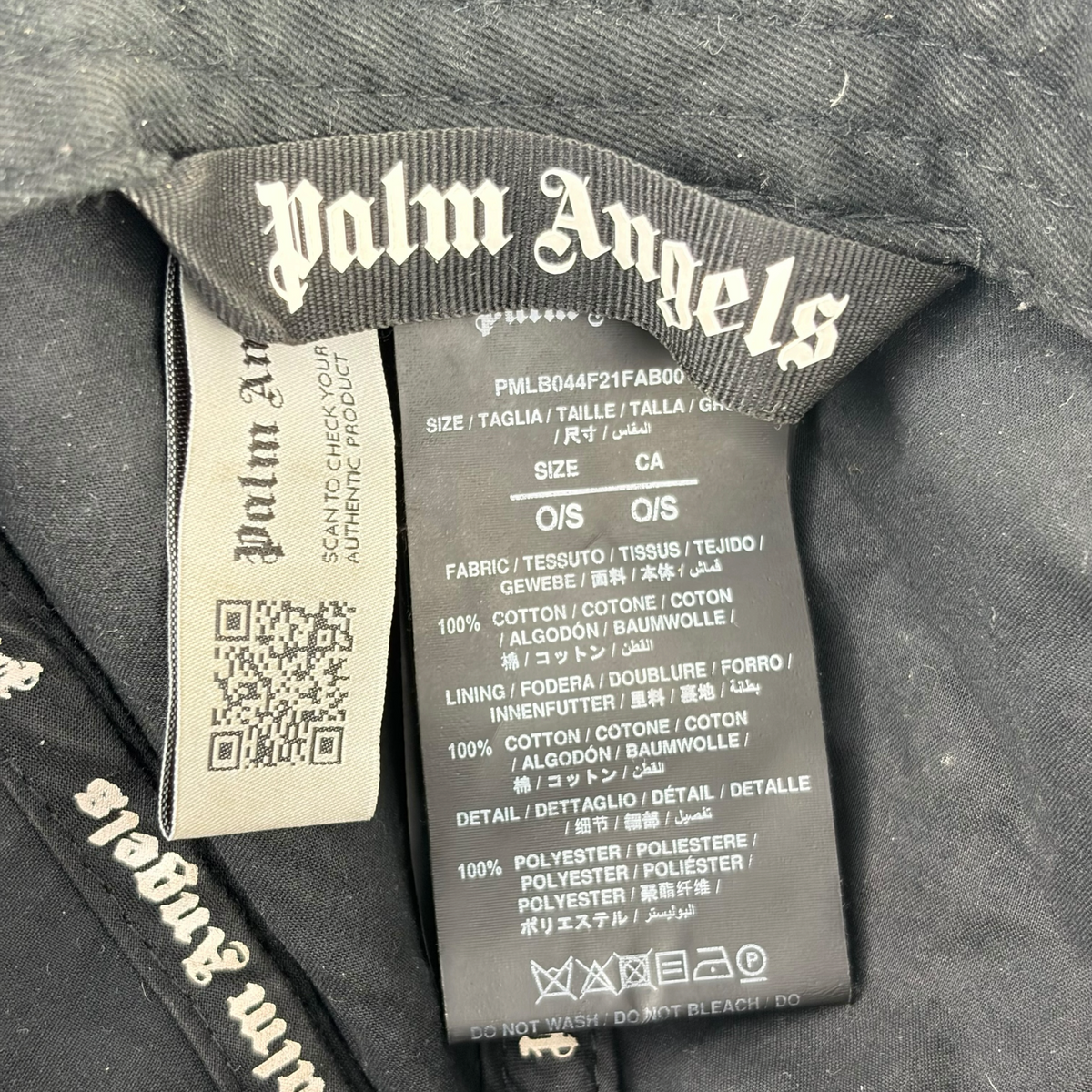 Palm Angels Logo Embroidered Baseball Cap Black