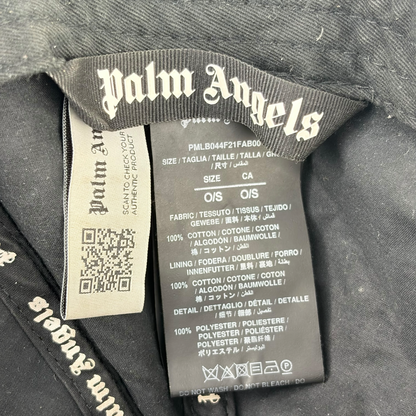 Palm Angels Logo Embroidered Baseball Cap Black