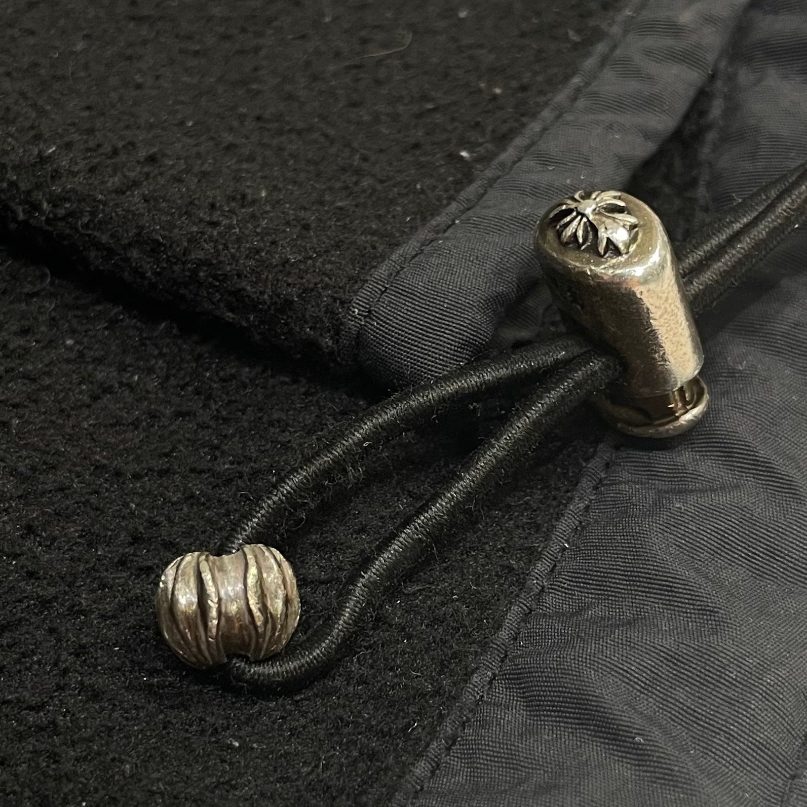 Chrome Hearts Horseshoe Logo Fleece Hoodie Black