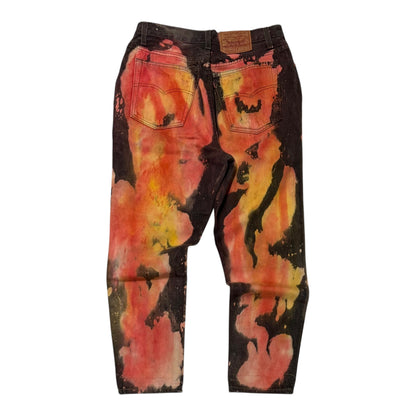 1980’s Levi's Women's Bleach Dyed Jeans Multicolor