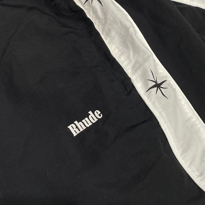 Rhude Star Piping Parachute Track Pants Black