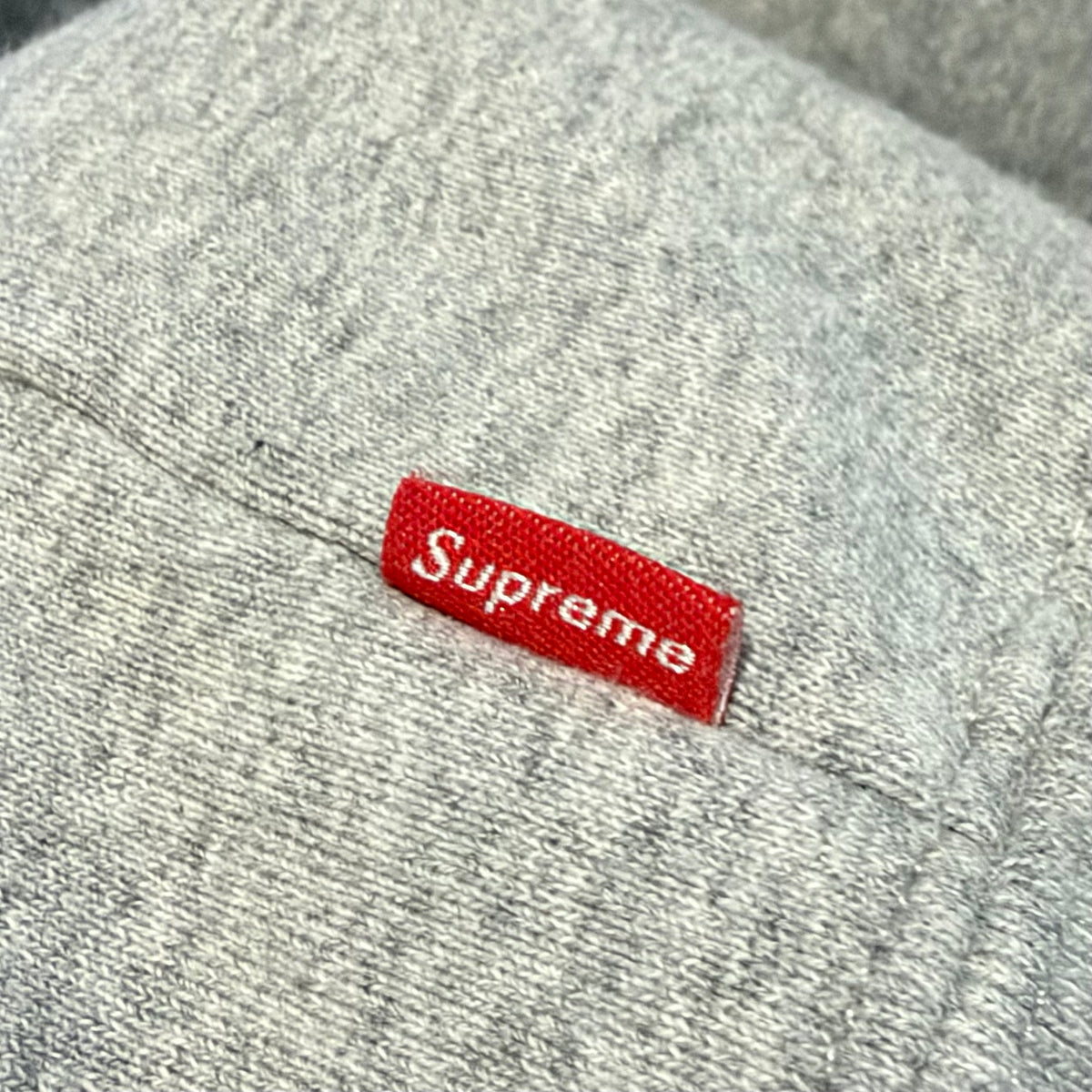 Supreme Blessed Applique Zip Up Hooded Sweatshirt Heather Grey