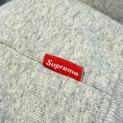 Supreme Blessed Applique Zip Up Hooded Sweatshirt Heather Grey