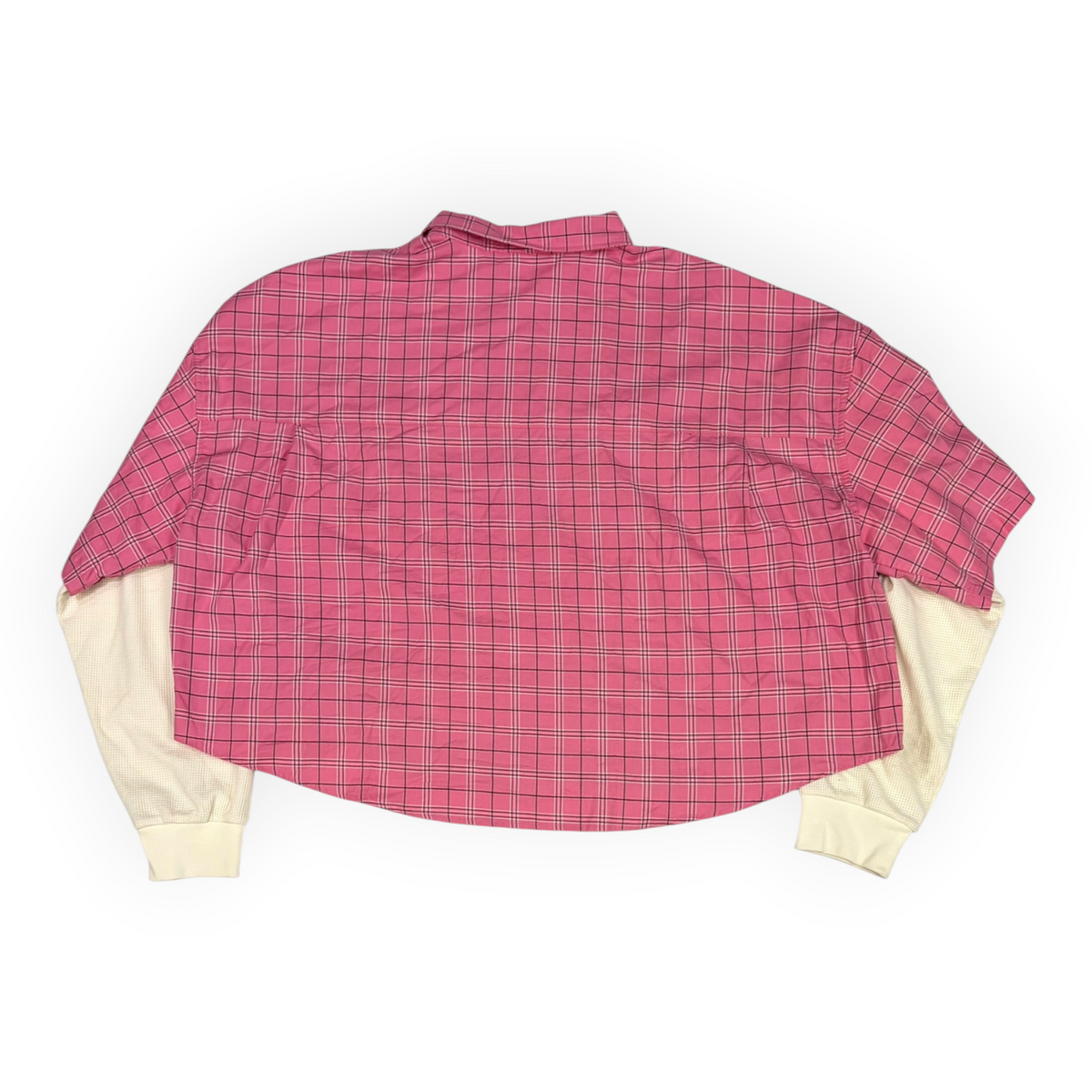 GV Gallery Cropped Raspberry Thermal Flannel Pink