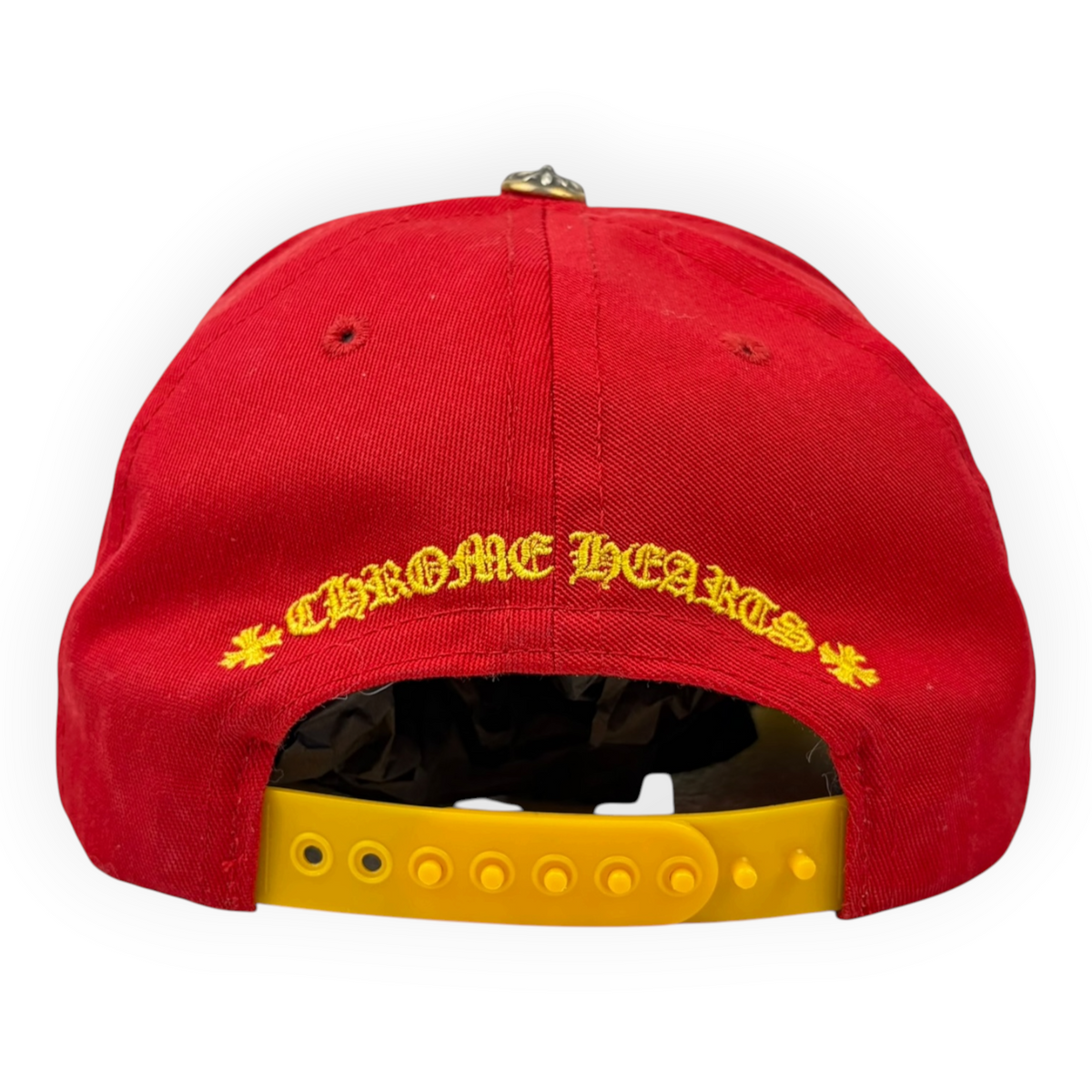 Chrome Hearts CH Silver Button Hat Red/Yellow