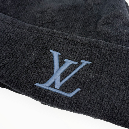 Louis Vuitton LV Crush Monogram Heritage Beanie Navy