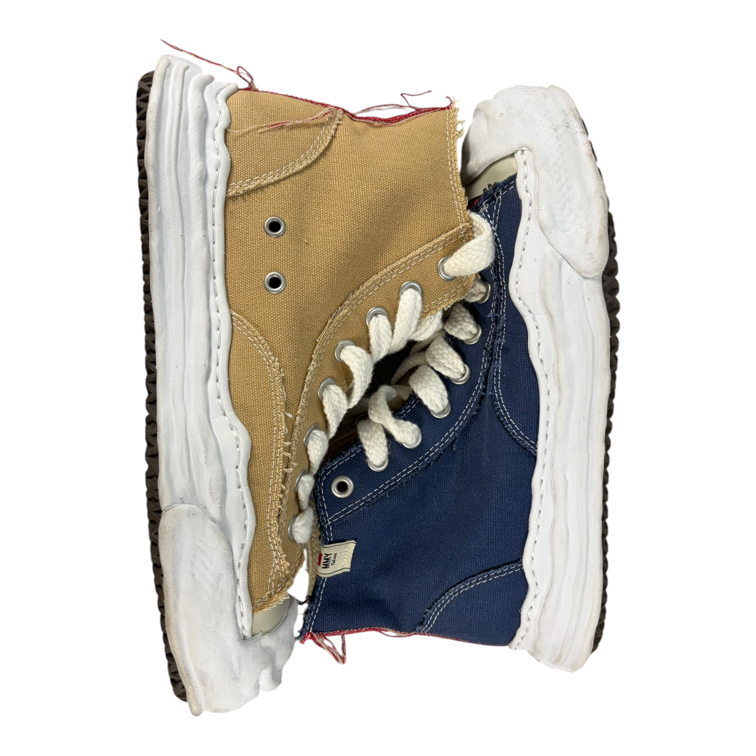 Maison Mihara Yasuhiro Original Sole Toe Cap Hi Sneaker Navy/Beige