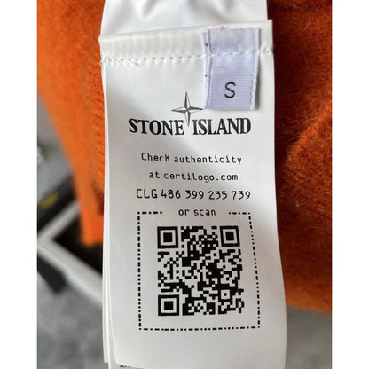 Stone Island Double Mohair/Wool Knitted Hoodie Orange