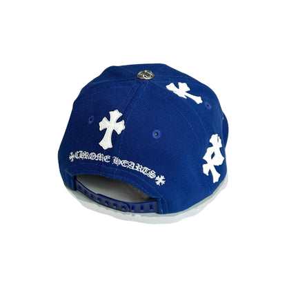 Chrome Hearts Cross Patch Baseball Hat Blue