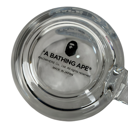 BAPE A Bathing Ape Glass Beer Mug Blue