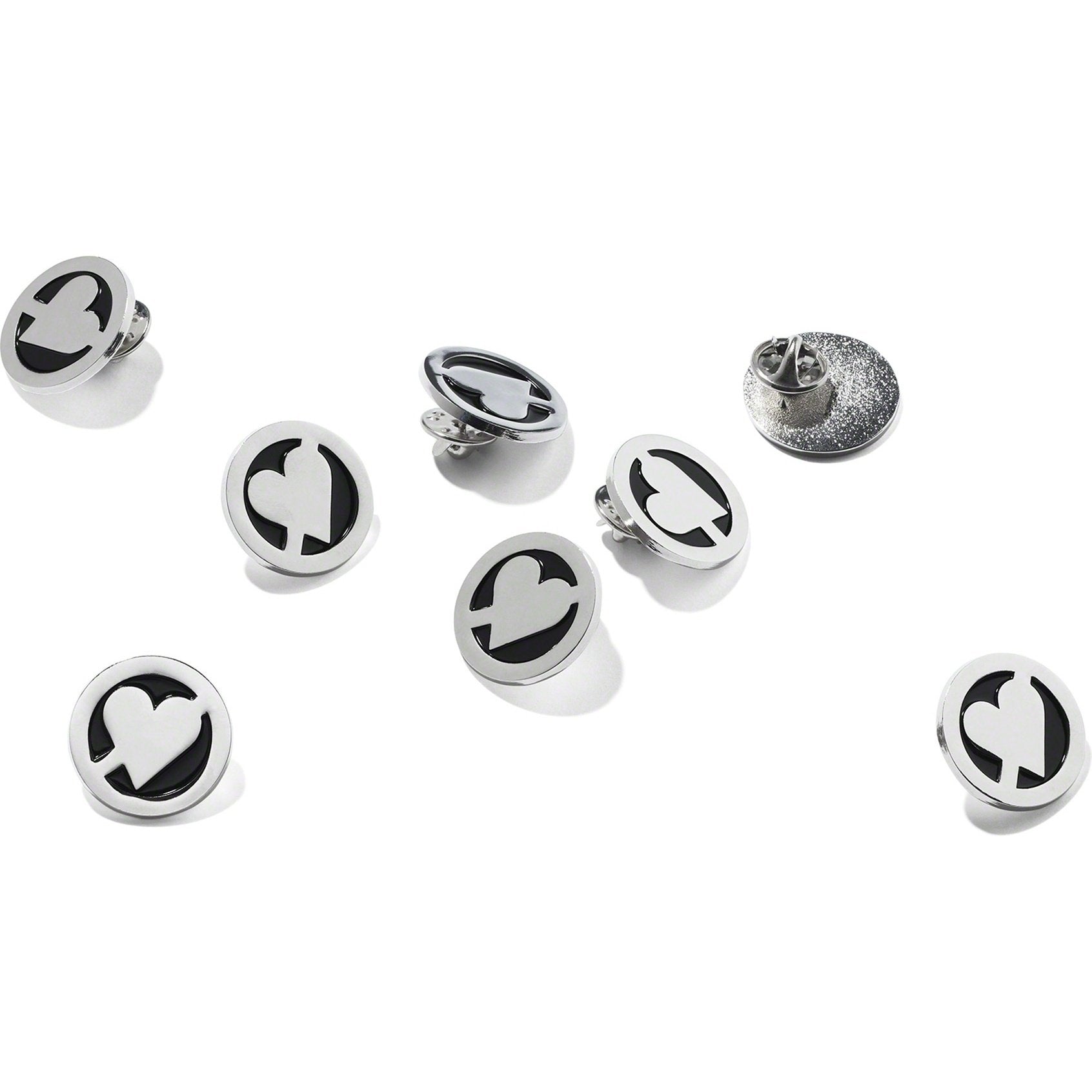 Supreme No Love Pin Silver