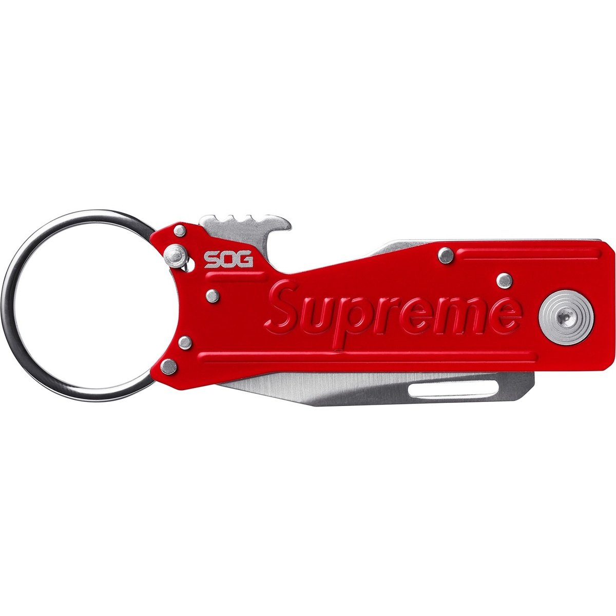 Supreme SOG Keytron Folding Knife Red