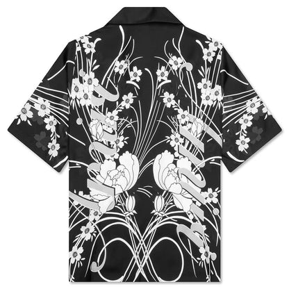 Amiri Floral Bowling Shirt Black