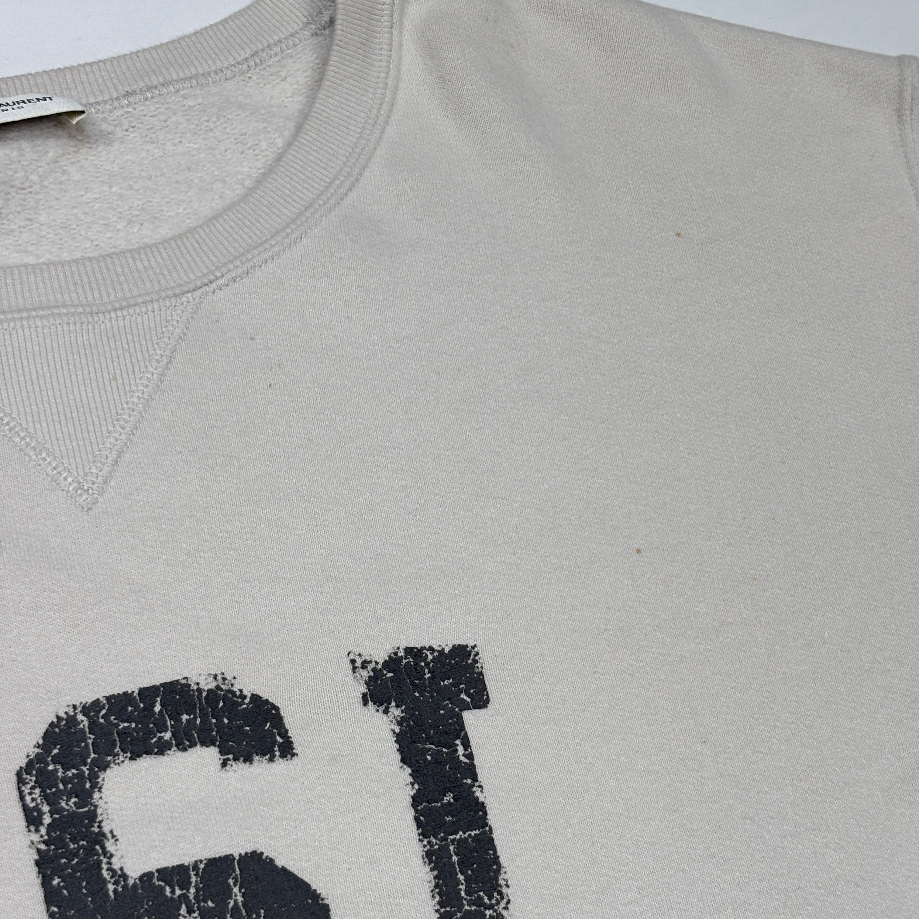Saint Laurent YSL Print Crewneck Grey