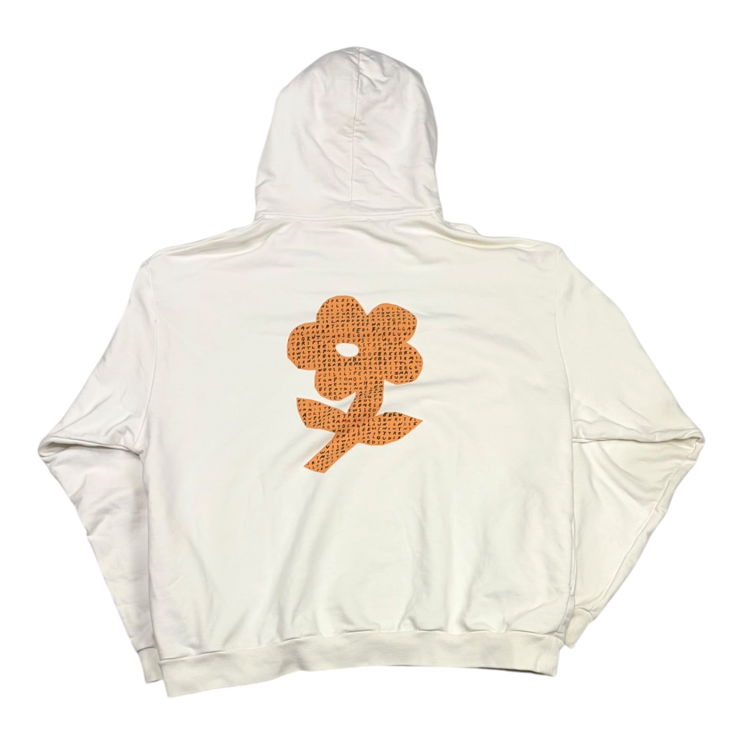 Marni Wordsearch Flower Print Hoodie Natural White