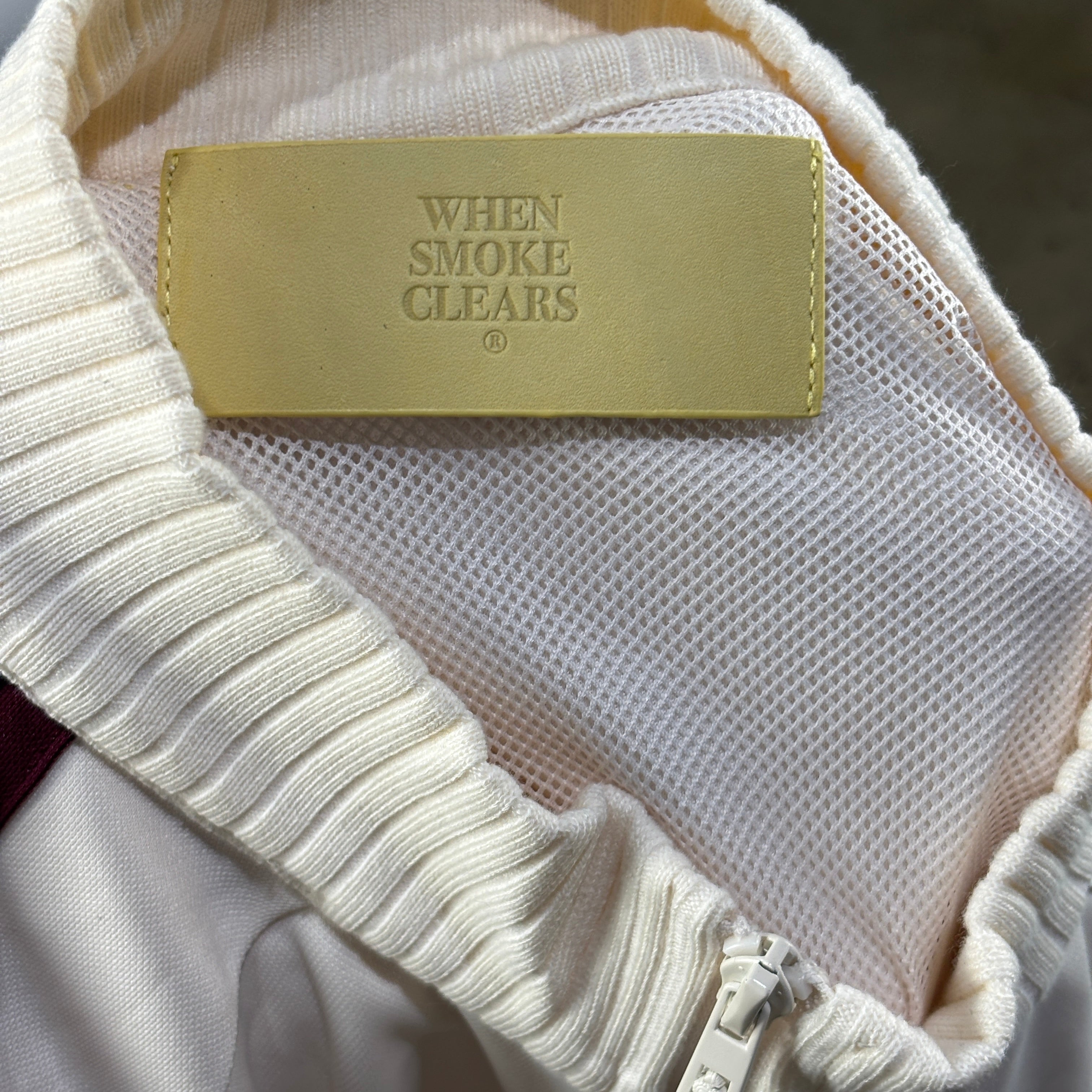 Whensmokeclears Heart Wear Track Jacket Cream