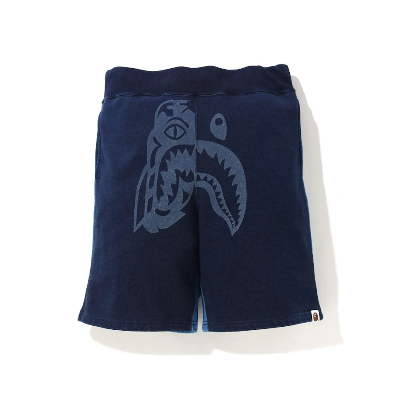 BAPE Indigo Tiger Shark Sweatshort Indigo