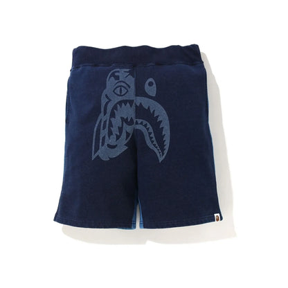 BAPE Indigo Tiger Shark Sweatshort Indigo