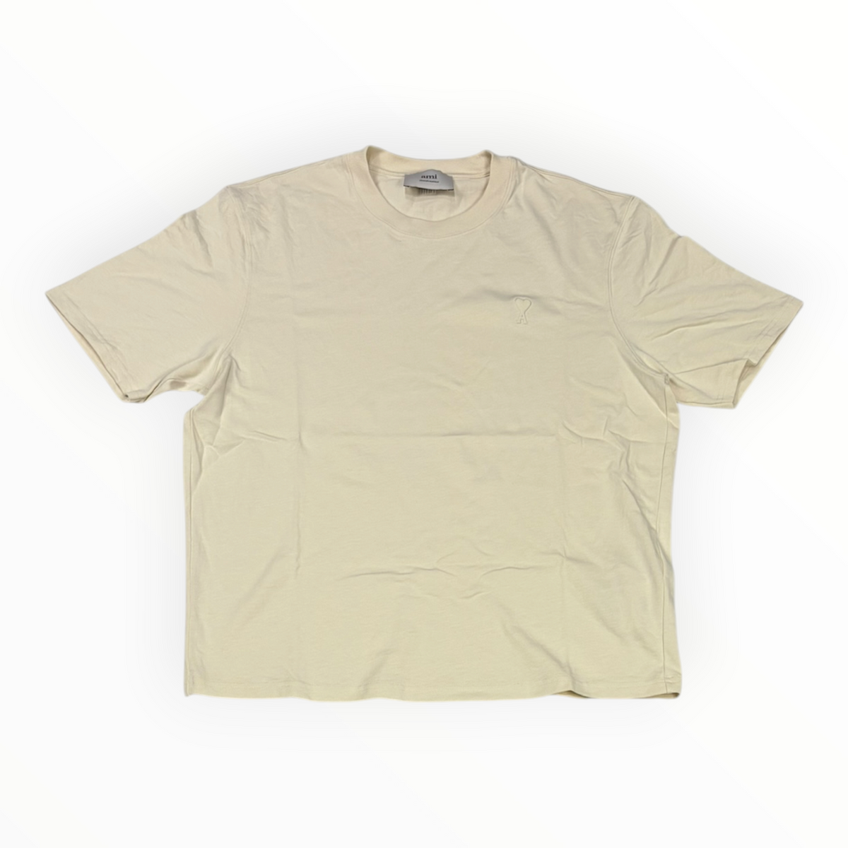 Ami Paris Tonal Ami De Coeur T-shirt Vanilla/Vanilla