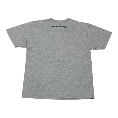 BAPE x Kaws Blue ABC Bendy Camo Bathing Ape Tee Grey