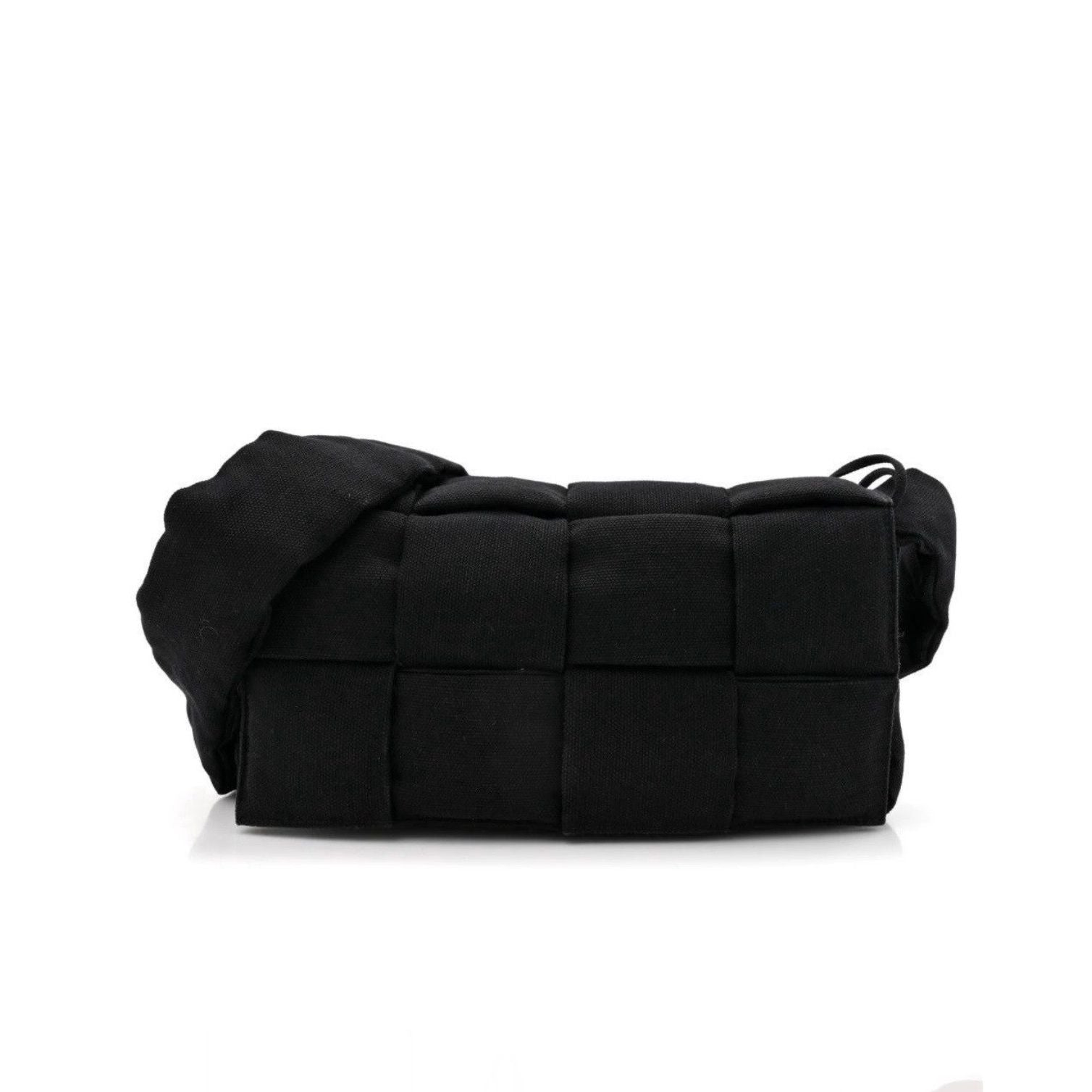 Bottega Veneta Denim Maxi Intrecciato Padded Tech Cassette Bag Black