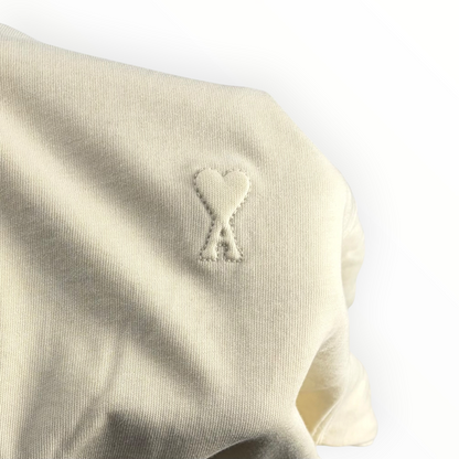 Ami Paris Tonal Ami De Coeur T-shirt Vanilla/Vanilla