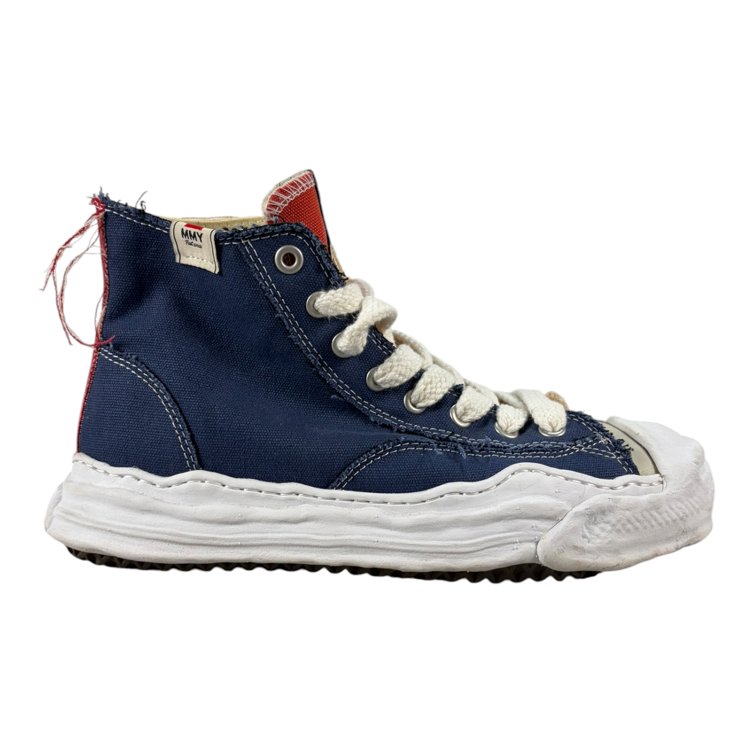 Maison Mihara Yasuhiro Original Sole Toe Cap Hi Sneaker Navy/Beige