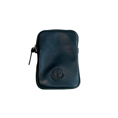 Moncler Leather Crossbody Bag Black
