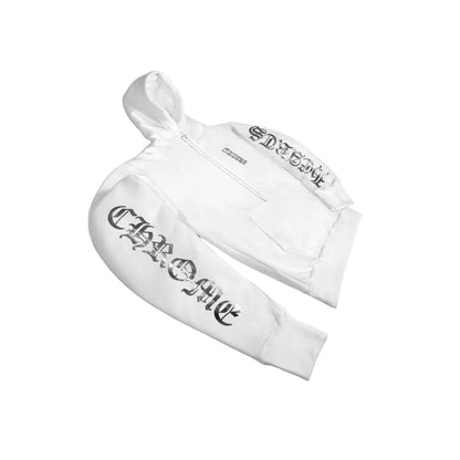 Chrome Hearts Foil Print Hoodie White