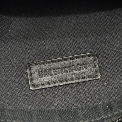 Balenciaga Explorer Sporty B Logo Embroidered Beltpack Medium Black