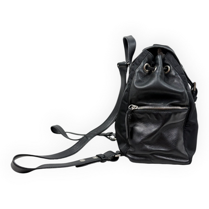 Prada Leather/Nylon Tessuto Mini Backpack Black