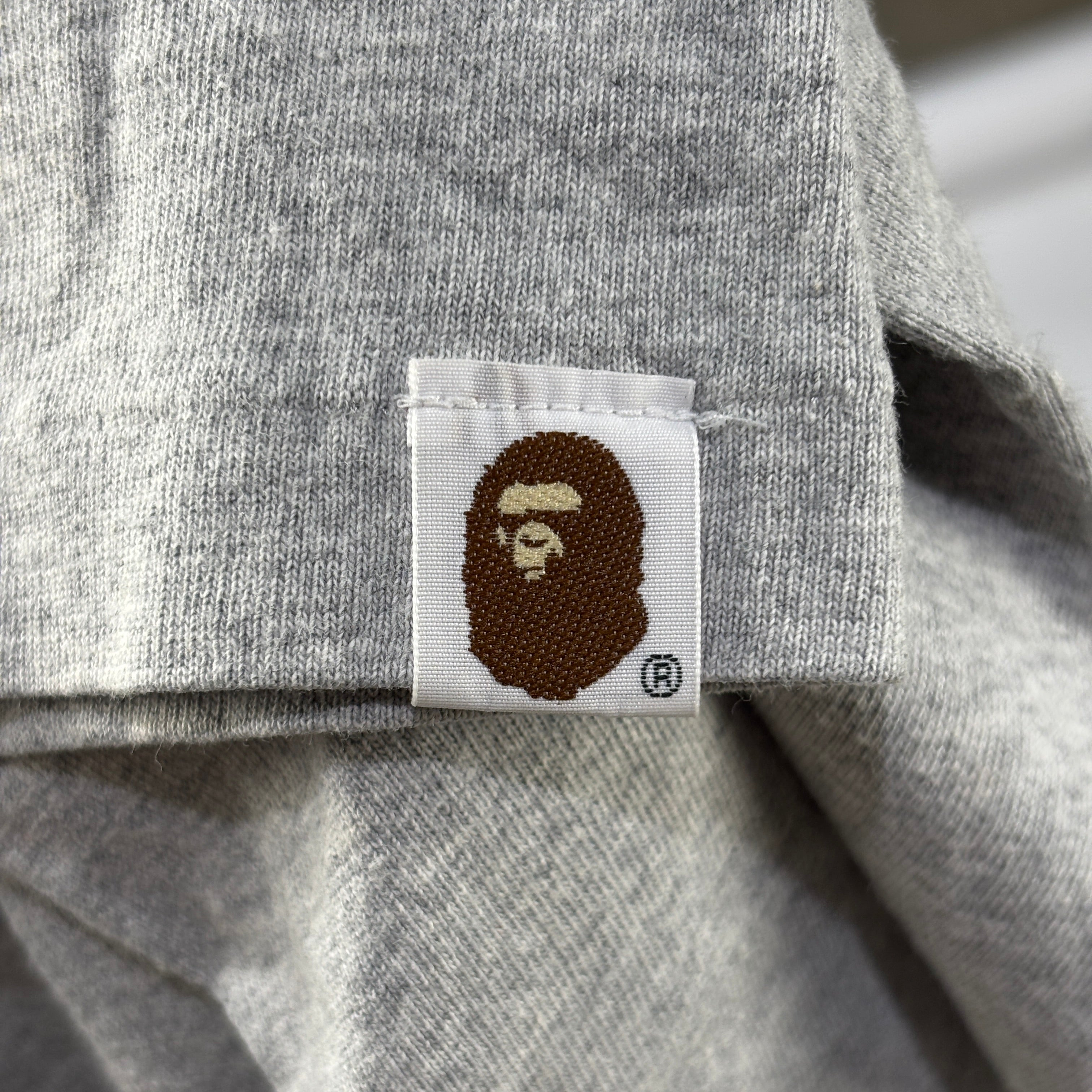 BAPE x Kaws Blue ABC Bendy Camo Bathing Ape Tee Grey