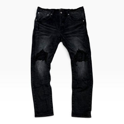 Purple Brand Blowout Knees Distressed Slim-Straight Jeans