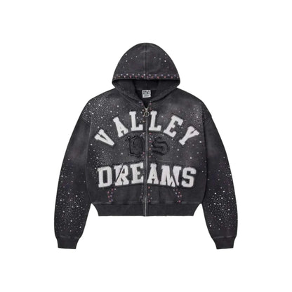 Vale Forever Classico Zip Up Hoodie Black
